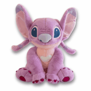 Officiële Disney XXL pluche knuffel Angel (het roze Stitch-personage), zittend, 60 cm.