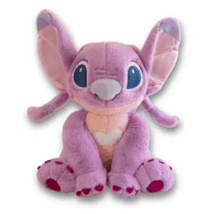 Officiële Disney XXL pluche knuffel Angel (het roze Stitch-personage), zittend, 60 cm.