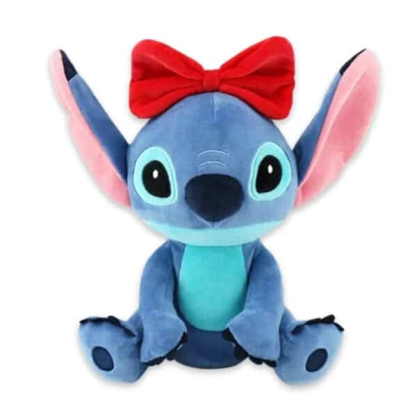 Blauwe Disney Stitch knuffel met rood vlinderdasje