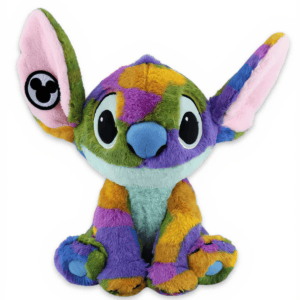 Multicolor Stitch Knuffel met officieel badge