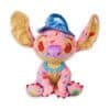 Blauwe Disney Stitch pluche knuffel gekleed als Pocahontas, met etnische sieraden en haarband