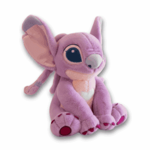 Driekwart aanzicht van een grote roze Angel XXL pluche knuffel van 60 cm.