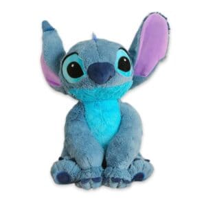 Stitch pluche knuffel 55 cm, blauw, zittend
