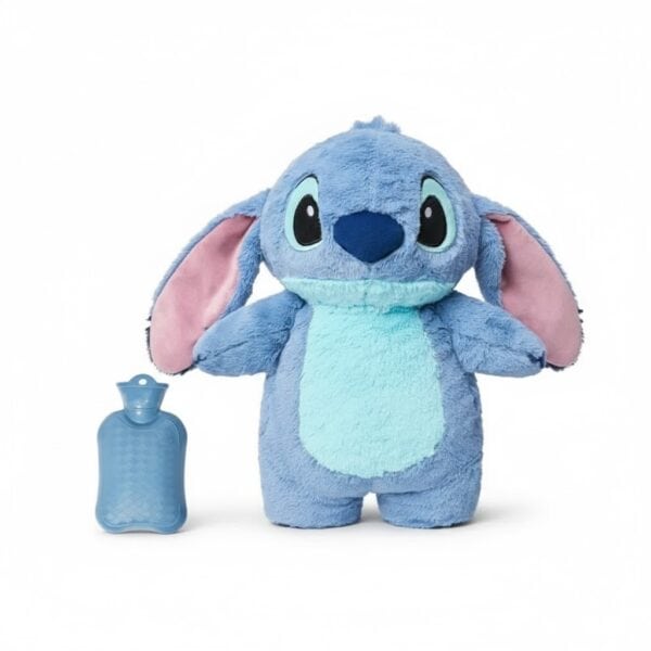 Pluche Stitch warmwaterkruik, blauwe Disney knuffel kruik