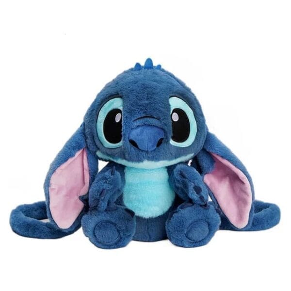 Blauwe pluche rugzak in de vorm van Disney's Stitch.