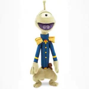 Zachte Lilo & Stitch Pleakley knuffel, groene alien met één oog en vier armen.