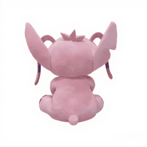 Achteraanzicht van roze Disney pluche knuffel van Angel uit Lilo & Stitch.