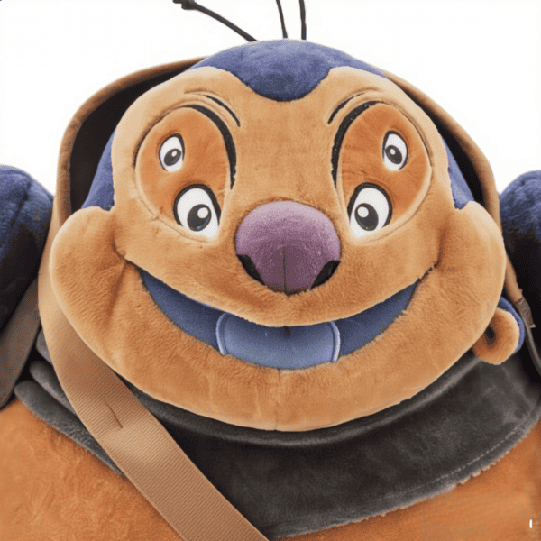 Close-up van het gezicht van de Jumba pluche knuffel